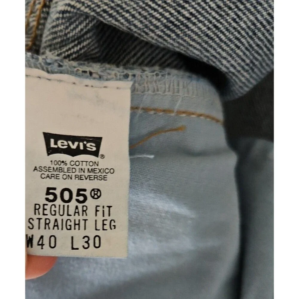 NWT 1998 Levi's Men's 505 Regular Fit Jeans Blue 40x30 New Old Stock VTG